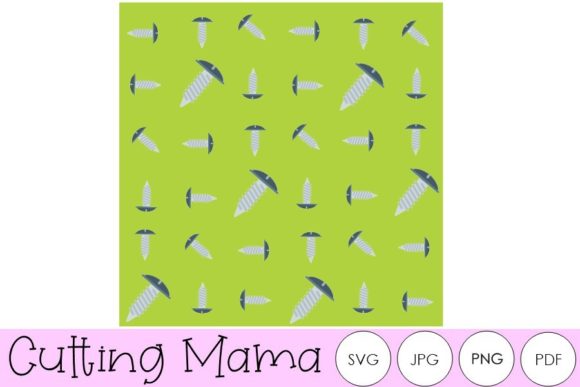 Blue Screw Seamless Pattern