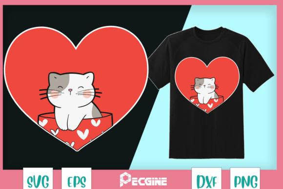 Cat Valentine Heart for Kitten