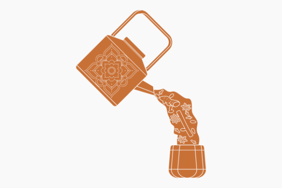 Monochrome Pouring Masala Chai and Herbs