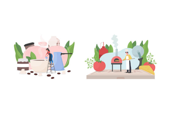 Popular Work Occupation Illustration Set