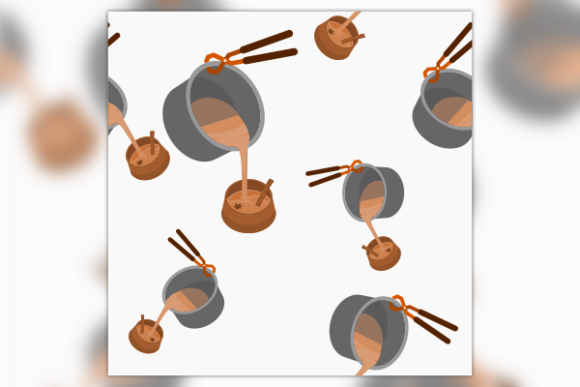 Pouring Masala Chai Seamless Pattern