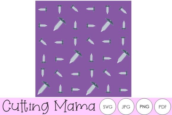 Purple Screw Seamless Pattern