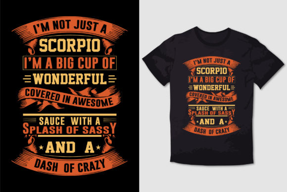 SCORPIO TYPOGRAPHY T SHIRT