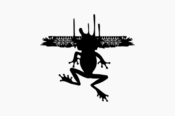Squashed Frog Embroidery Design
